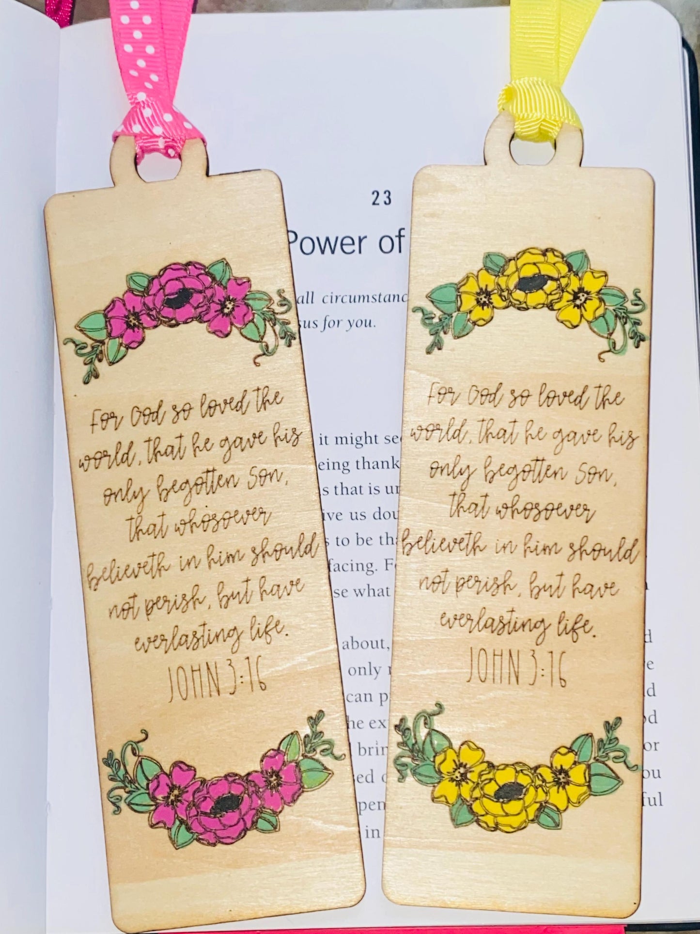 Faith in Every Page – John 3:16 Laser-Engraved Bookmark