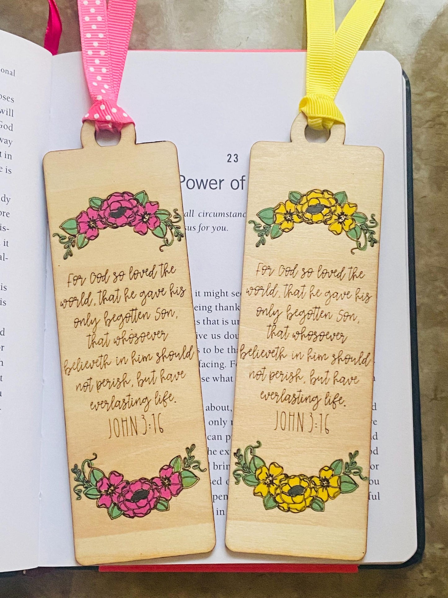 Faith in Every Page – John 3:16 Laser-Engraved Bookmark