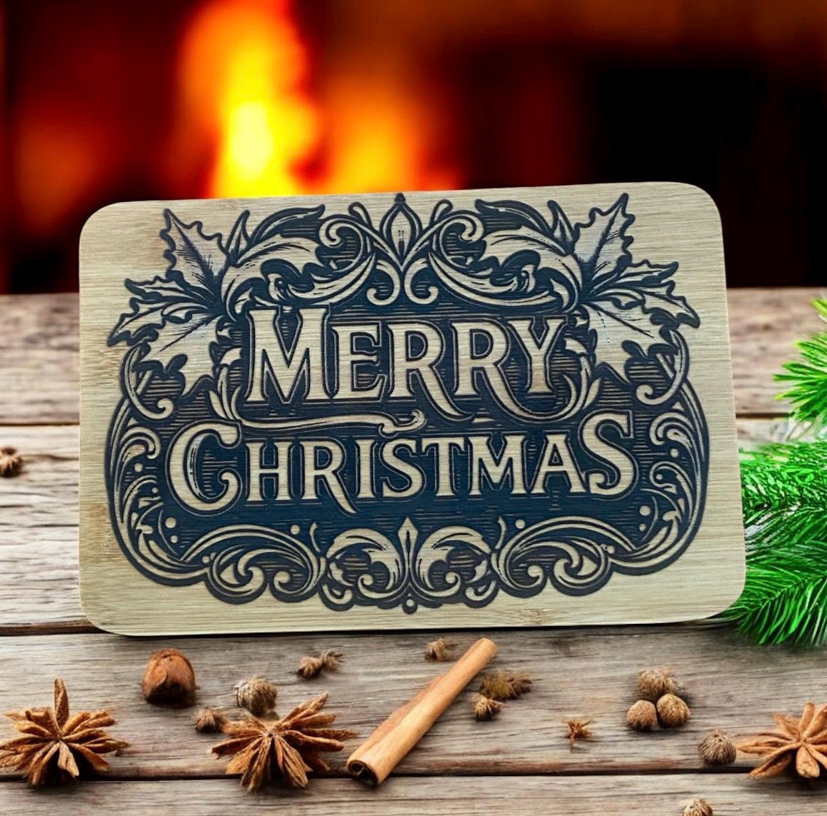 Christmas Laser Engraved Charcuterie Board