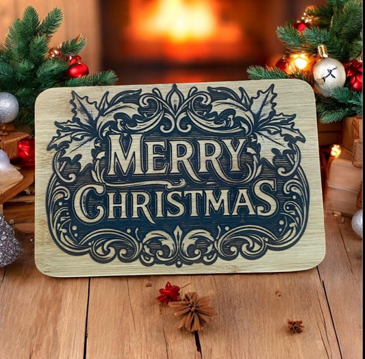 Christmas Laser Engraved Charcuterie Board